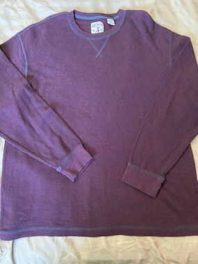 RedHead burgundy Thermal Crewneck Sweater - Men
